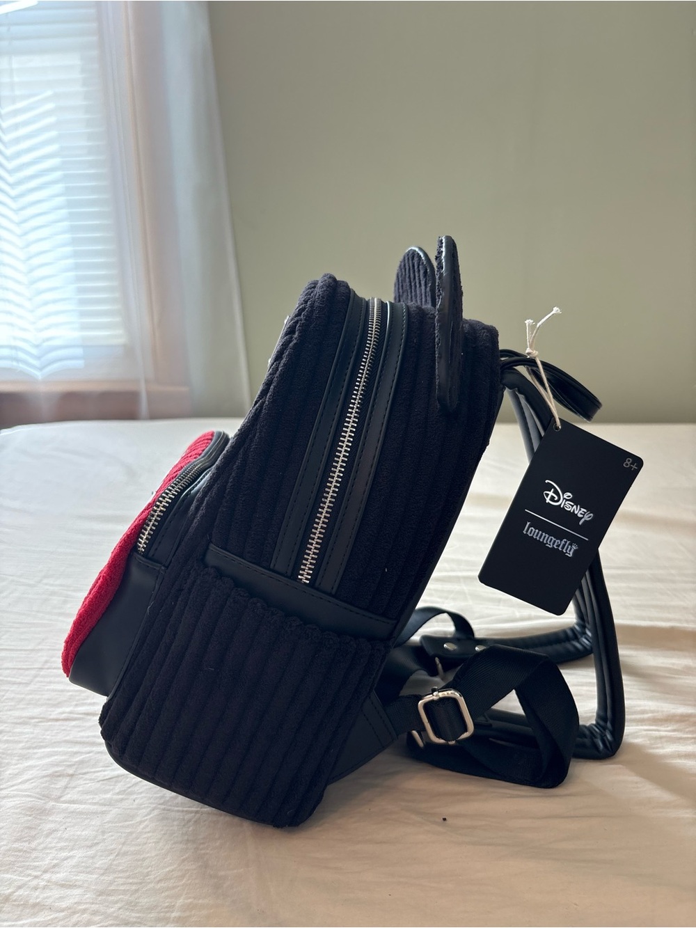 Loungefly Black & Red Mickey Backpack & Matching Wallet - Picture 3 of 6